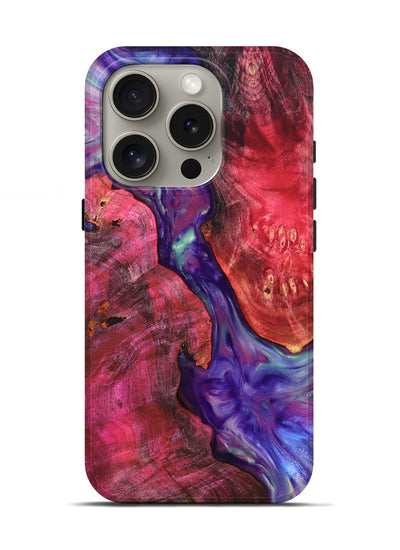 iPhone 16 Pro Wood Live Edge Phone Case - Velva (Purple, 819250)