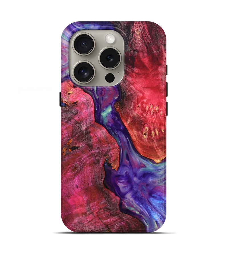 iPhone 16 Pro Wood Live Edge Phone Case - Velva (Purple, 819250)
