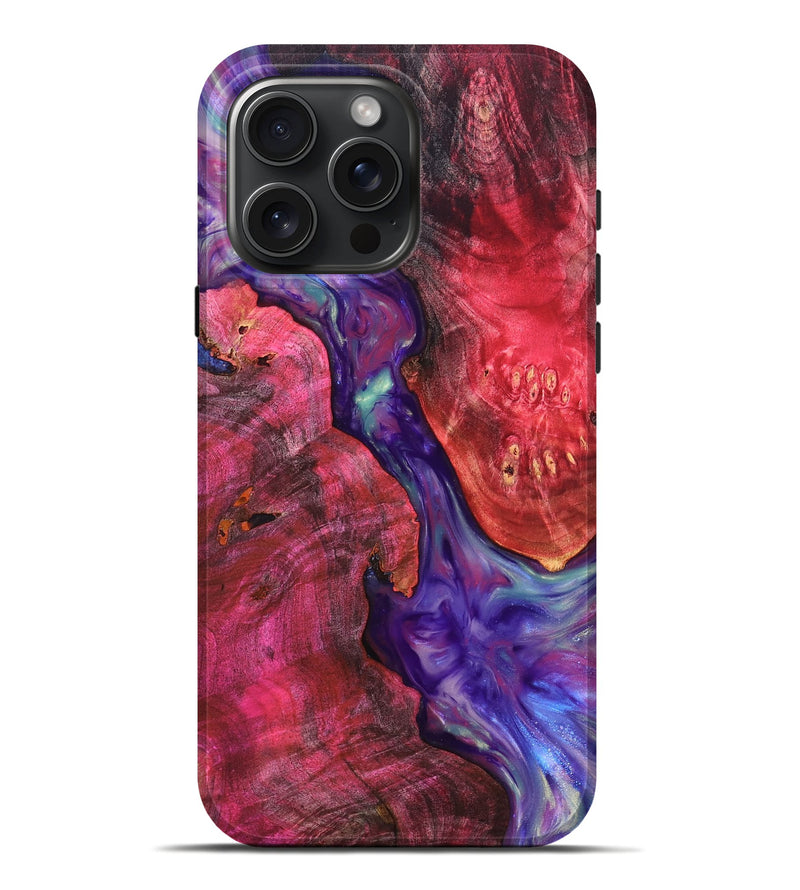 iPhone 16 Pro Max Wood Live Edge Phone Case - Velva (Purple, 819250)
