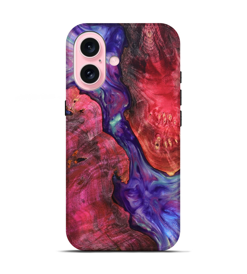 iPhone 17 Wood Live Edge Phone Case - Velva (Purple, 819250)