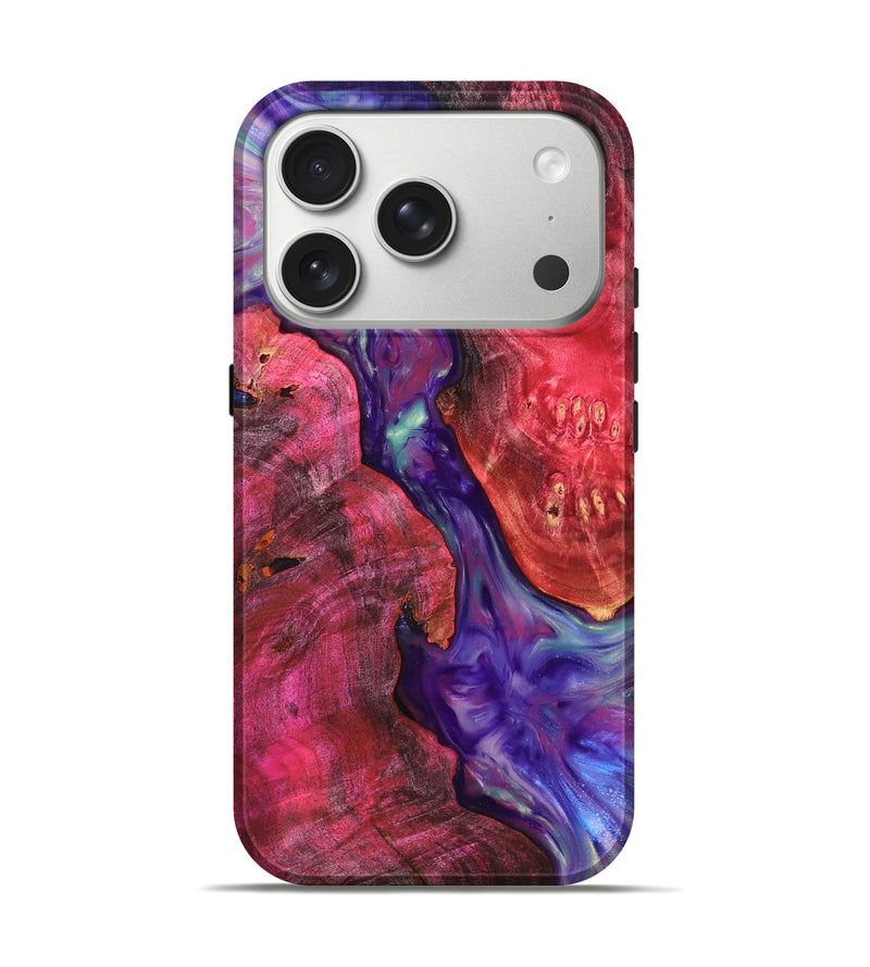 iPhone 17 Pro Wood Live Edge Phone Case - Velva (Purple, 819250)