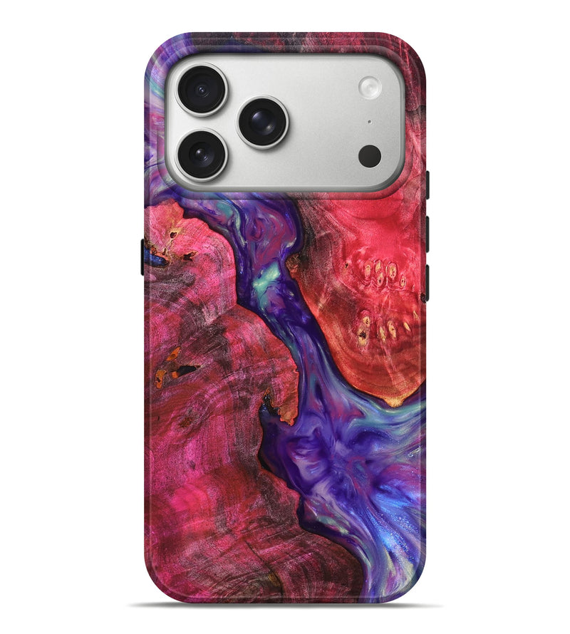 iPhone 17 Pro Max Wood Live Edge Phone Case - Velva (Purple, 819250)