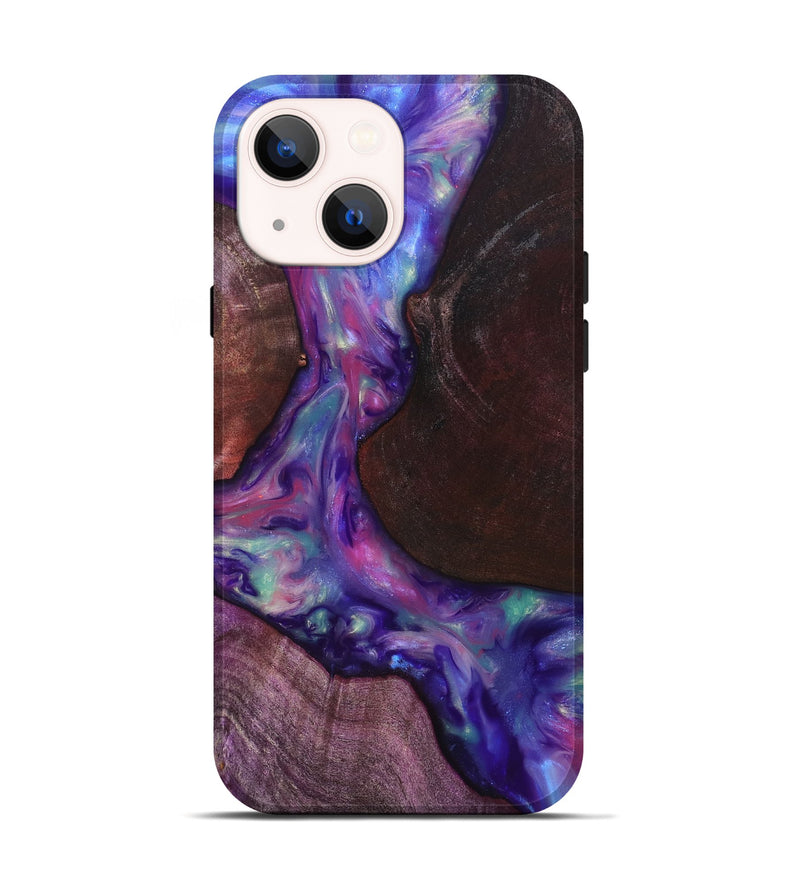 iPhone 14 Wood Live Edge Phone Case - Candy (Purple, 819251)