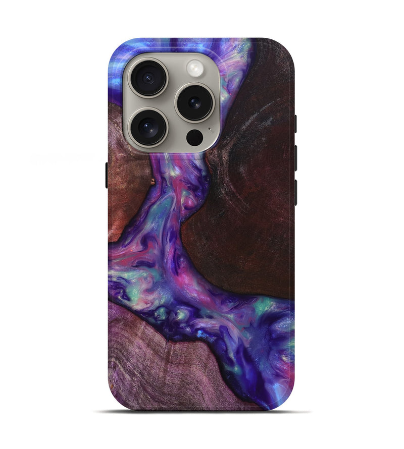 iPhone 16 Pro Wood Live Edge Phone Case - Candy (Purple, 819251)