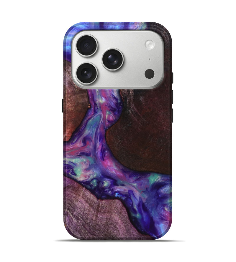 iPhone 17 Pro Wood Live Edge Phone Case - Candy (Purple, 819251)