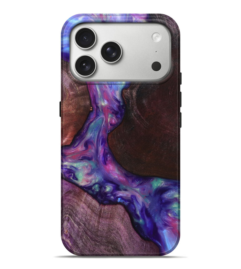 iPhone 17 Pro Max Wood Live Edge Phone Case - Candy (Purple, 819251)