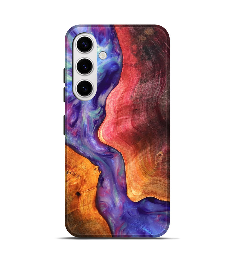 Galaxy S25 Wood Live Edge Phone Case - Latoya (Fire & Ice, 819252)