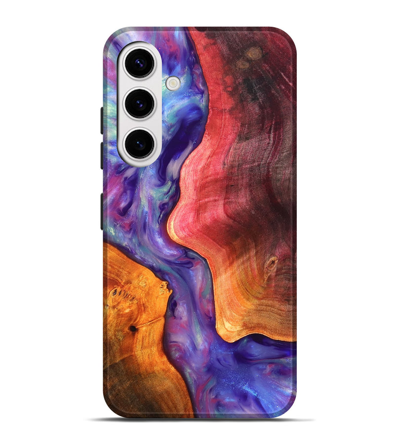 Galaxy S25 Plus Wood Live Edge Phone Case - Latoya (Fire & Ice, 819252)