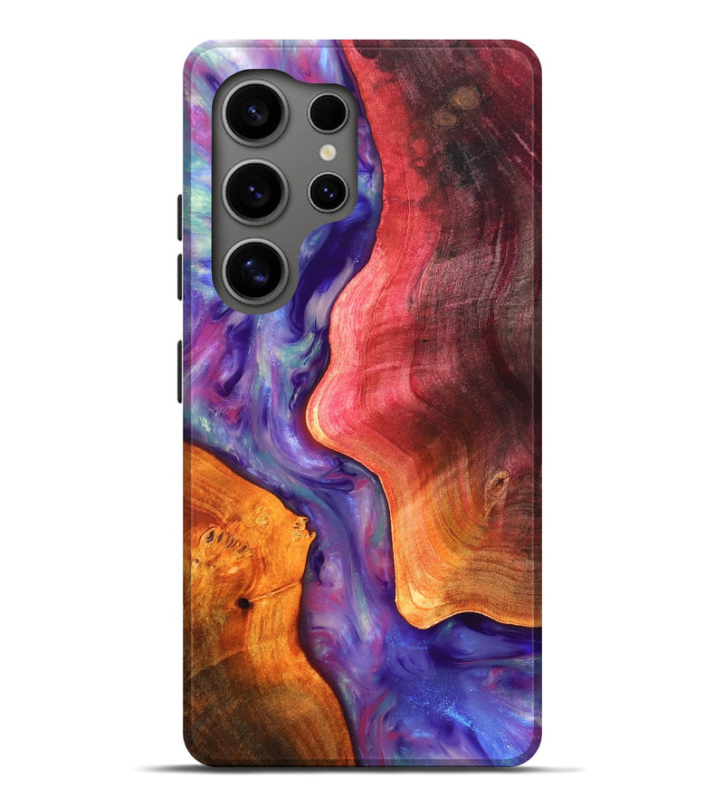 Galaxy S25 Ultra Wood Live Edge Phone Case - Latoya (Fire & Ice, 819252)