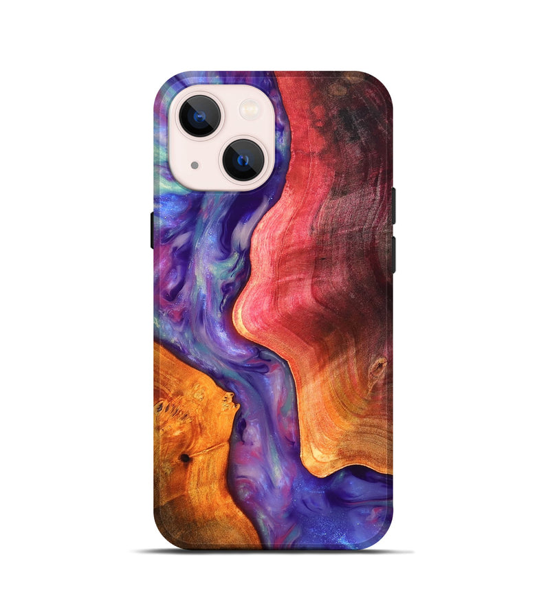 iPhone 13 mini Wood Live Edge Phone Case - Latoya (Fire & Ice, 819252)
