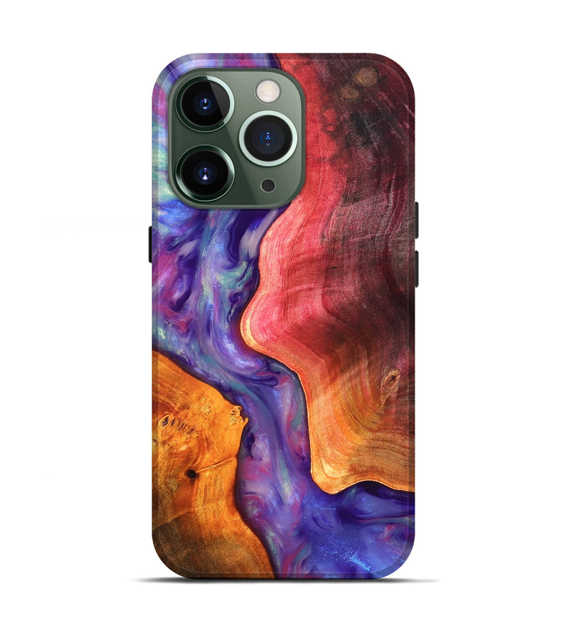 iPhone 13 Pro Wood Live Edge Phone Case - Latoya (Fire & Ice, 819252)