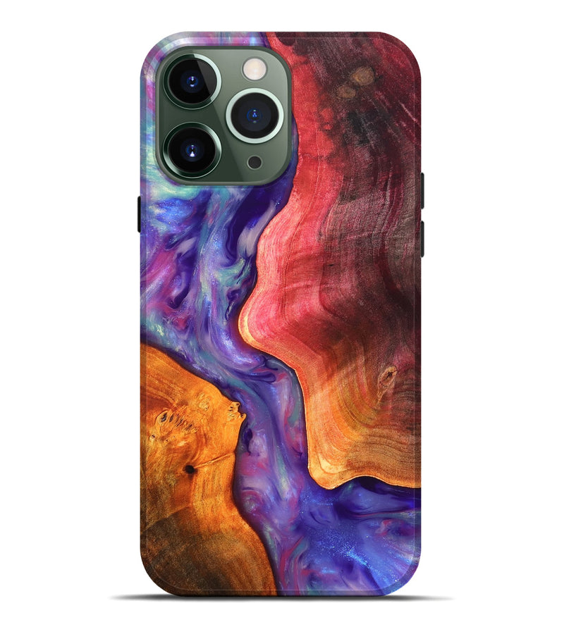 iPhone 13 Pro Max Wood Live Edge Phone Case - Latoya (Fire & Ice, 819252)