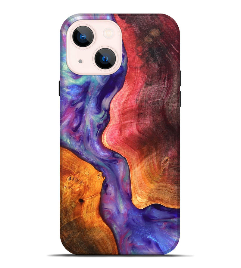 iPhone 14 Plus Wood Live Edge Phone Case - Latoya (Fire & Ice, 819252)