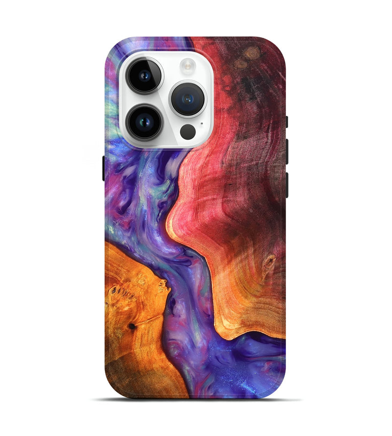 iPhone 15 Pro Wood Live Edge Phone Case - Latoya (Fire & Ice, 819252)