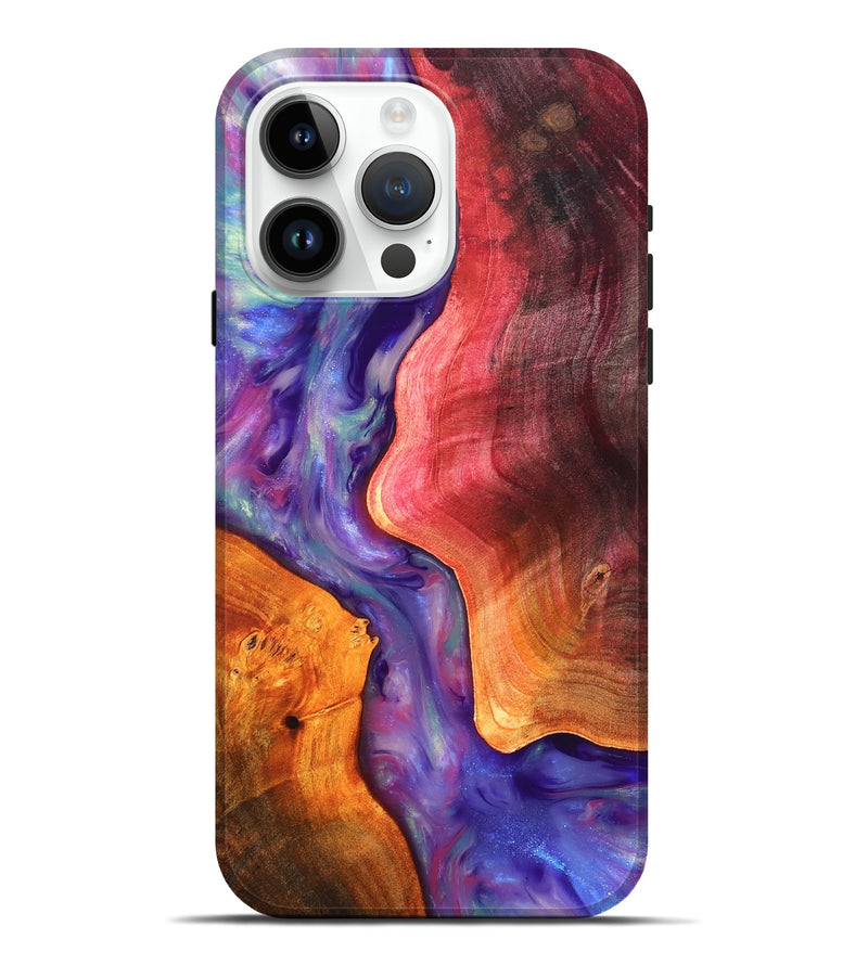 iPhone 15 Pro Max Wood Live Edge Phone Case - Latoya (Fire & Ice, 819252)