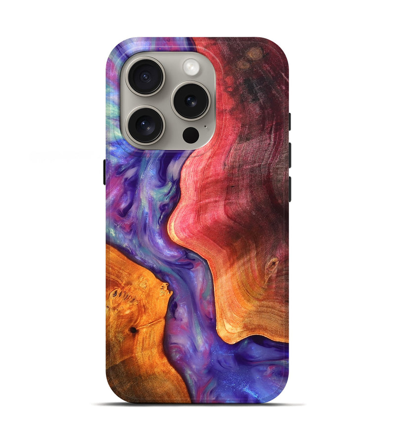 iPhone 16 Pro Wood Live Edge Phone Case - Latoya (Fire & Ice, 819252)