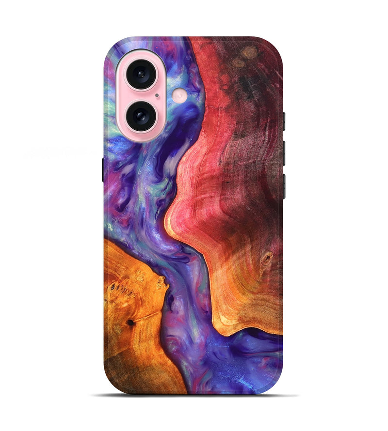 iPhone 17 Wood Live Edge Phone Case - Latoya (Fire & Ice, 819252)