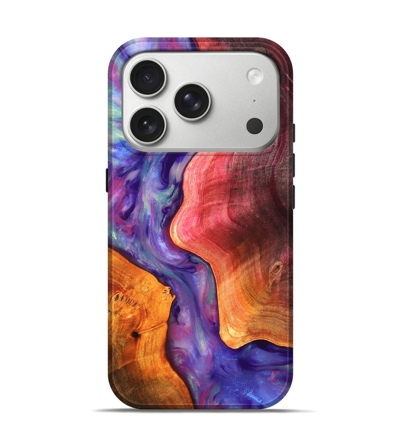 iPhone 17 Pro Wood Live Edge Phone Case - Latoya (Fire & Ice, 819252)