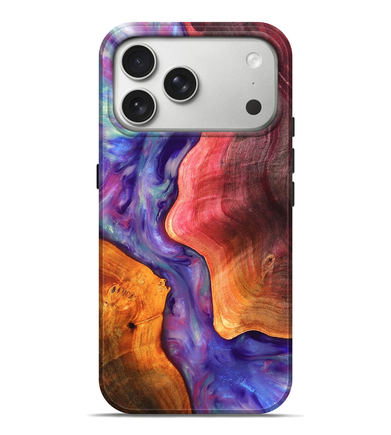 iPhone 17 Pro Max Wood Live Edge Phone Case - Latoya (Fire & Ice, 819252)