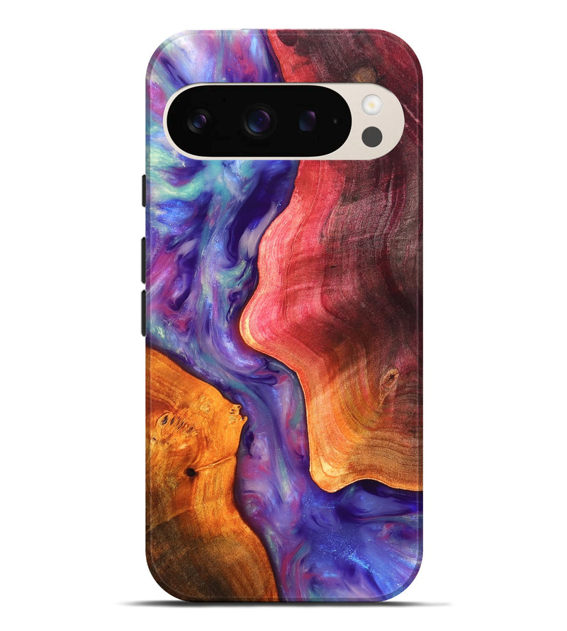 Pixel 9 Pro XL Wood Live Edge Phone Case - Latoya (Fire & Ice, 819252)