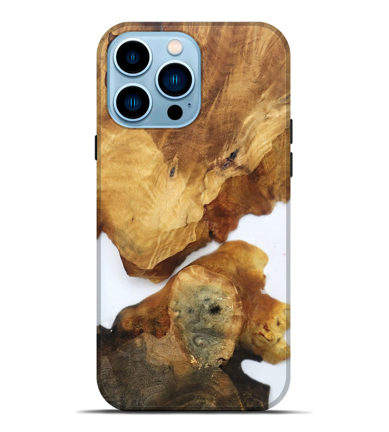 iPhone 14 Pro Max Wood Live Edge Phone Case - Yasmine (Clear, 819253)