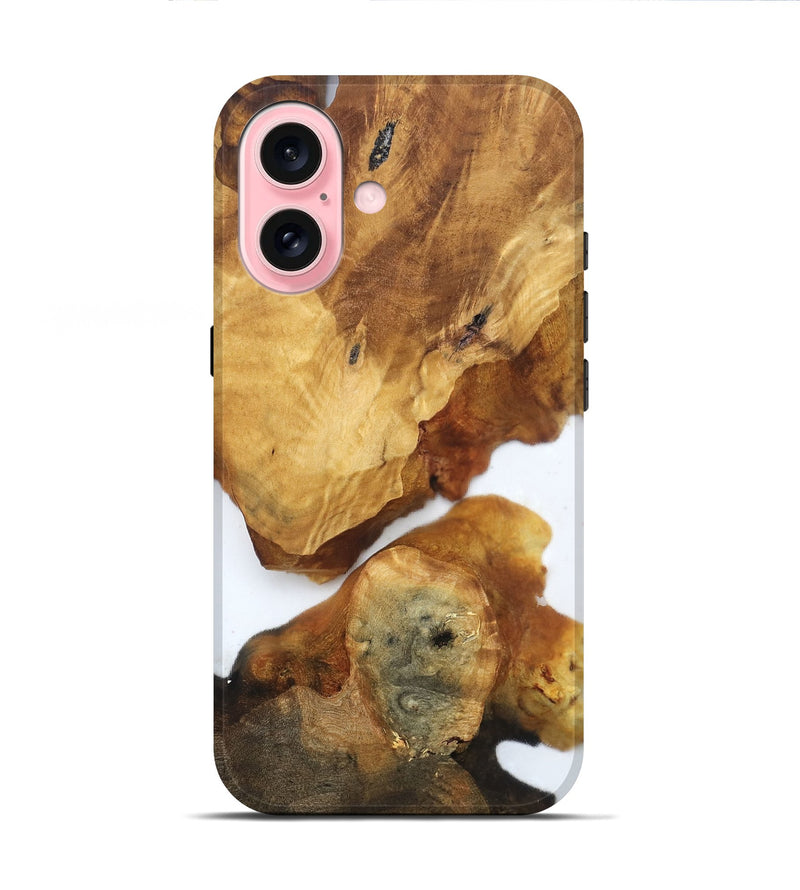 iPhone 16 Wood Live Edge Phone Case - Yasmine (Clear, 819253)