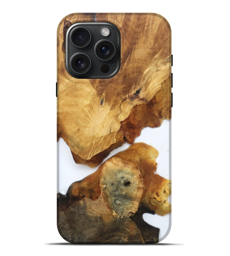iPhone 16 Pro Max Wood Live Edge Phone Case - Yasmine (Clear, 819253)