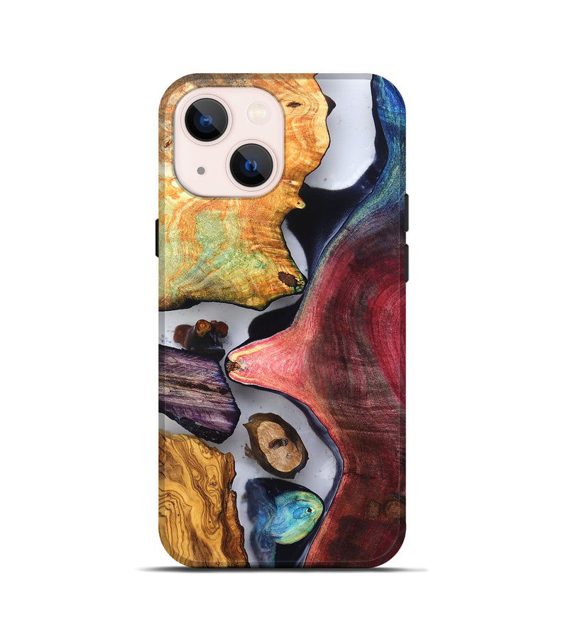 iPhone 13 mini Wood Live Edge Phone Case - Earline (Clear, 819254)
