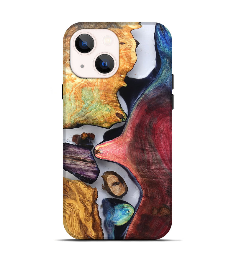 iPhone 14 Wood Live Edge Phone Case - Earline (Clear, 819254)