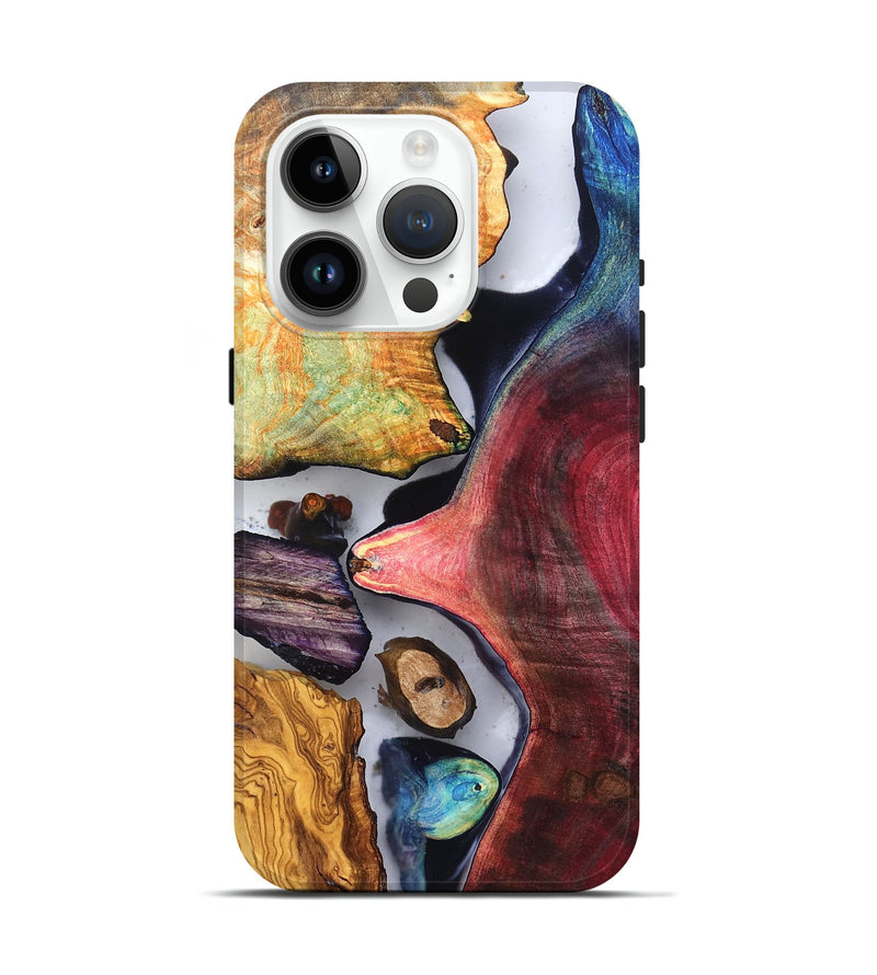 iPhone 15 Pro Wood Live Edge Phone Case - Earline (Clear, 819254)