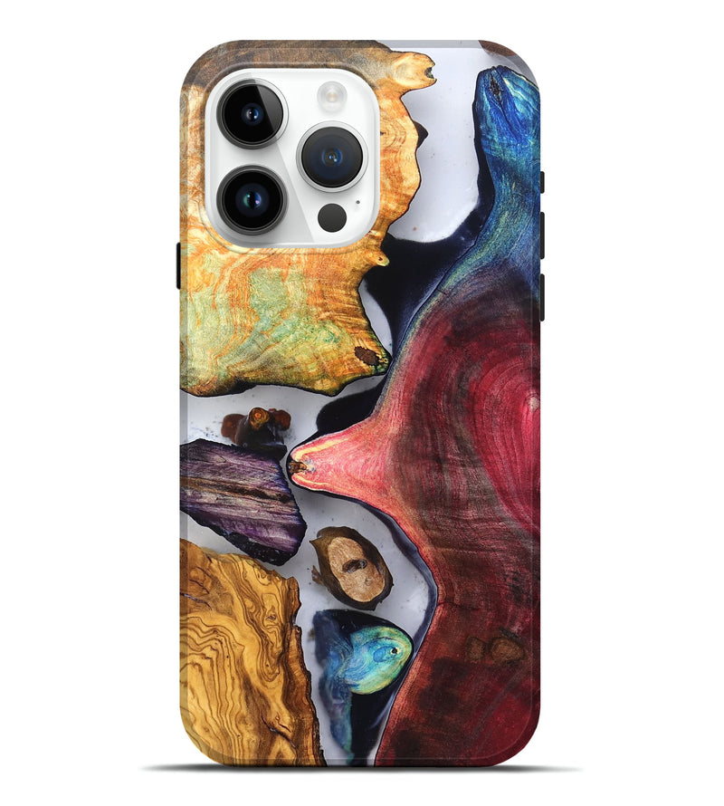 iPhone 15 Pro Max Wood Live Edge Phone Case - Earline (Clear, 819254)