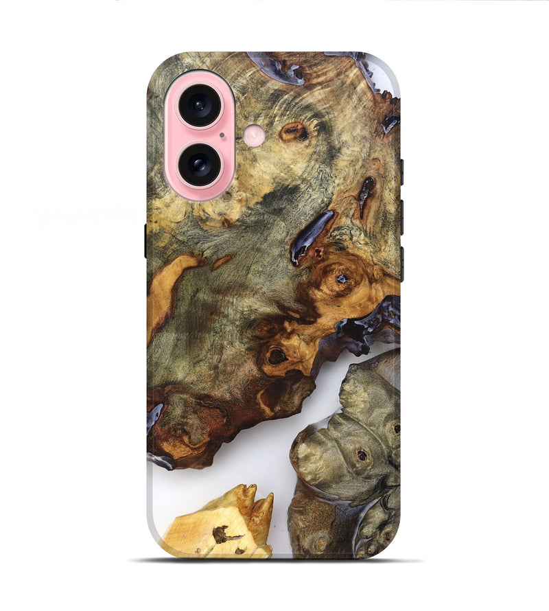 iPhone 16 Wood Live Edge Phone Case - Jorja (Clear, 819255)
