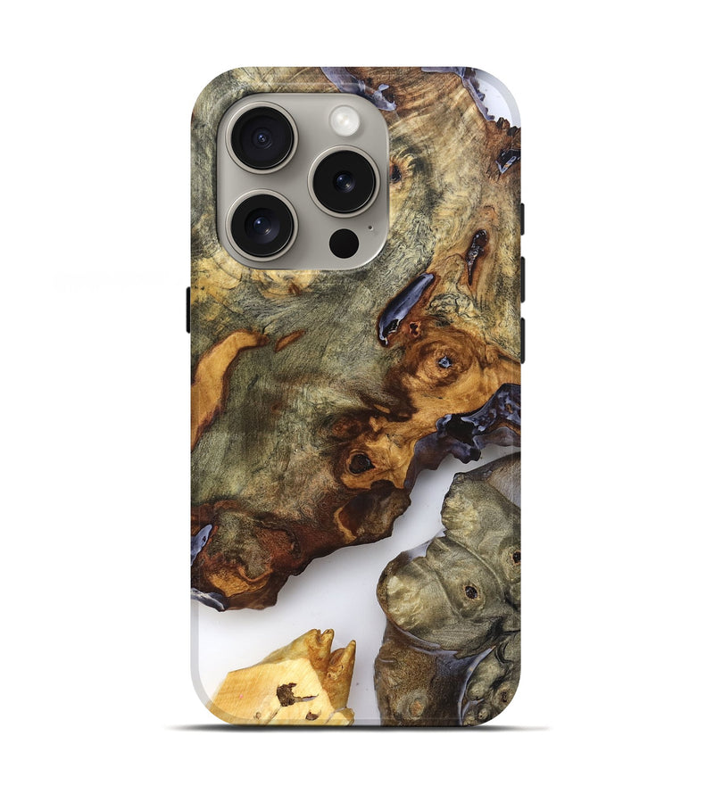 iPhone 16 Pro Wood Live Edge Phone Case - Jorja (Clear, 819255)