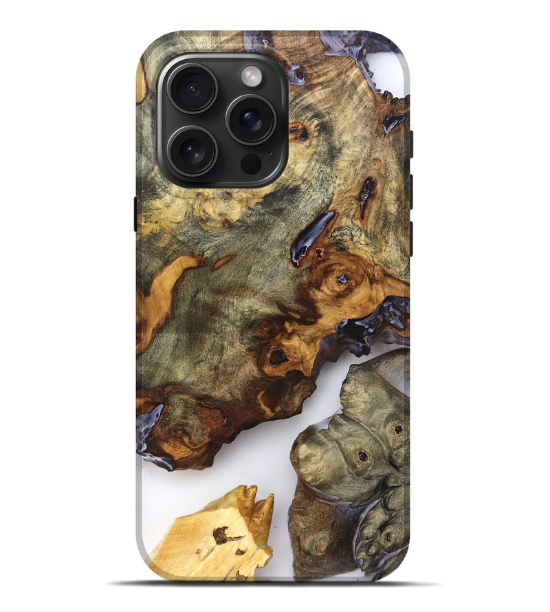 iPhone 16 Pro Max Wood Live Edge Phone Case - Jorja (Clear, 819255)