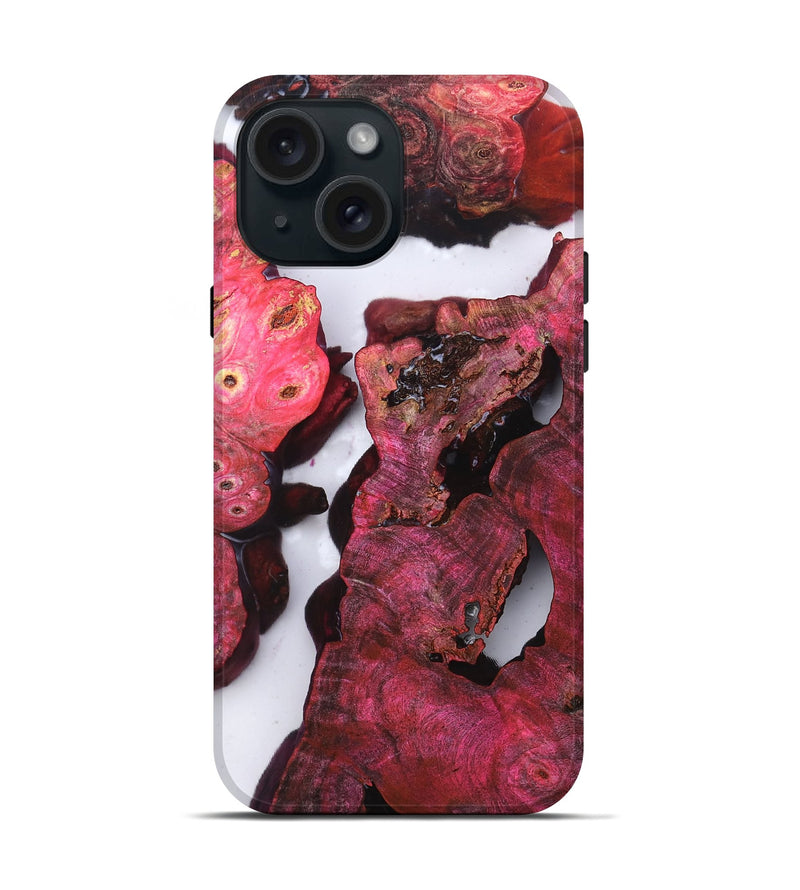 iPhone 15 Wood Live Edge Phone Case - Tayler (Clear, 819256)