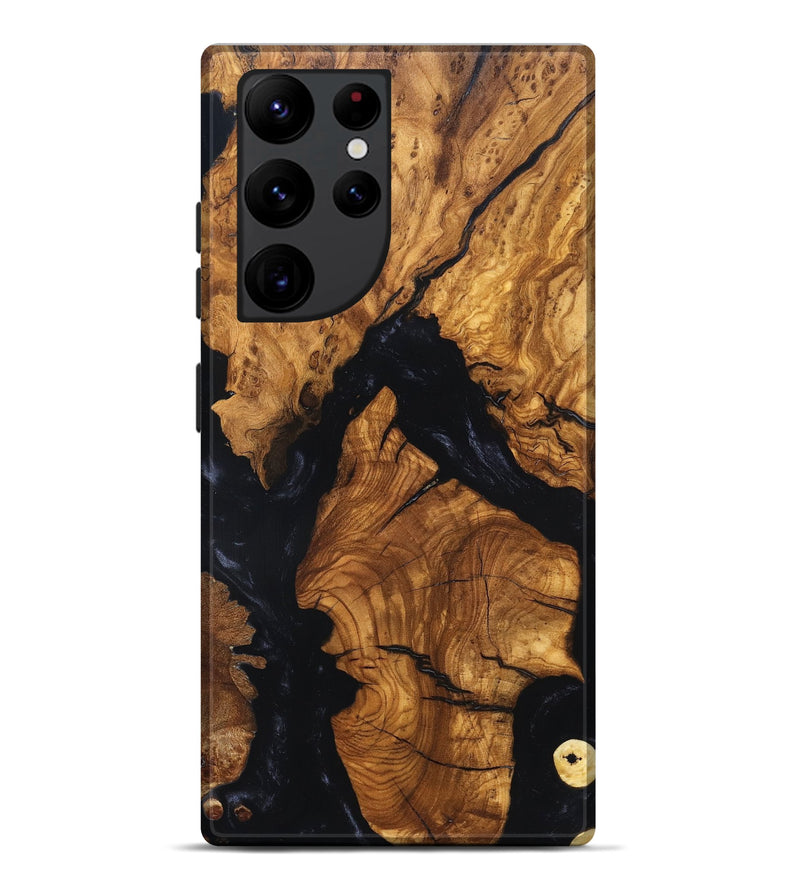 Galaxy S22 Ultra Wood Live Edge Phone Case - Rod (Ancient Olive, 819257)