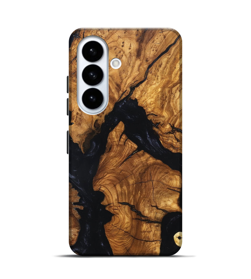 Galaxy S26 Wood Live Edge Phone Case - Rod (Ancient Olive, 819257)