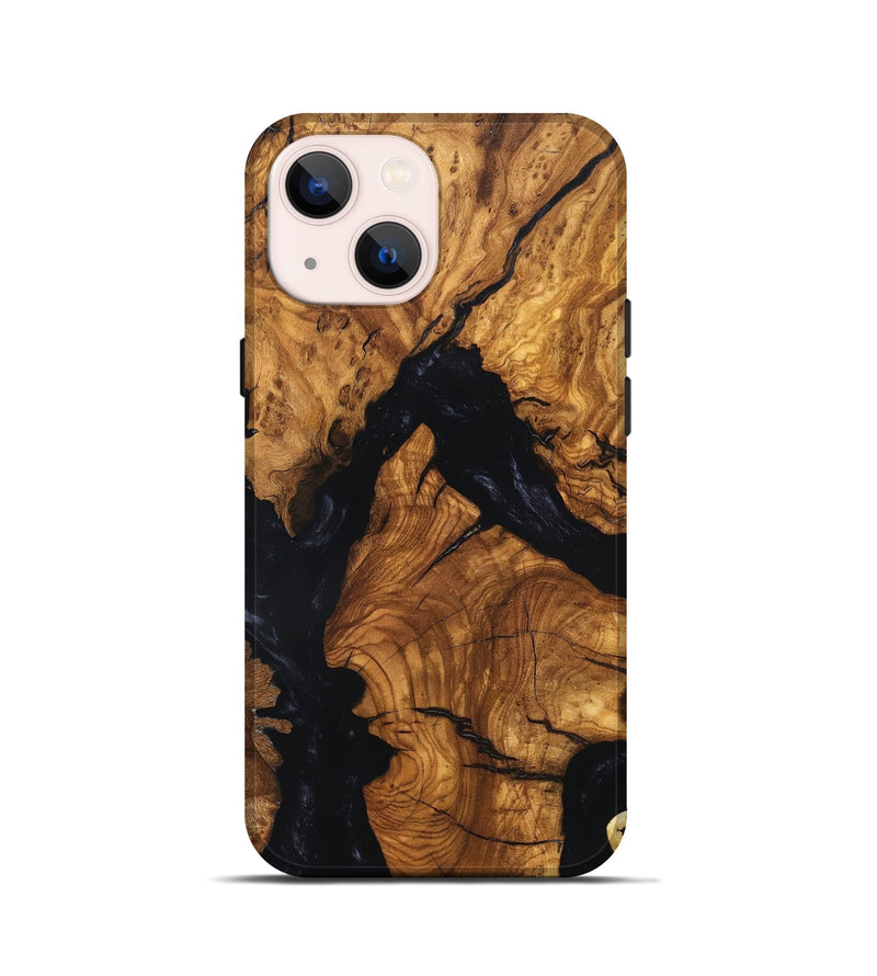 iPhone 13 mini Wood Live Edge Phone Case - Rod (Ancient Olive, 819257)