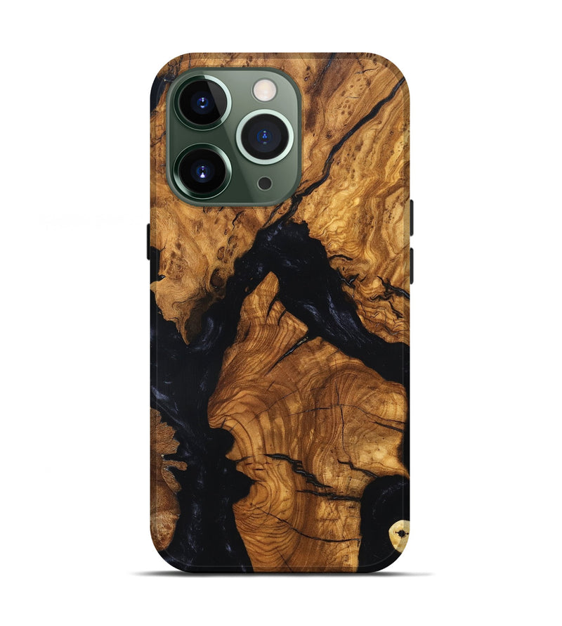 iPhone 13 Pro Wood Live Edge Phone Case - Rod (Ancient Olive, 819257)