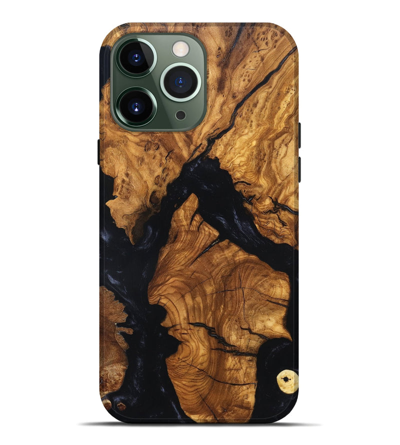 iPhone 13 Pro Max Wood Live Edge Phone Case - Rod (Ancient Olive, 819257)