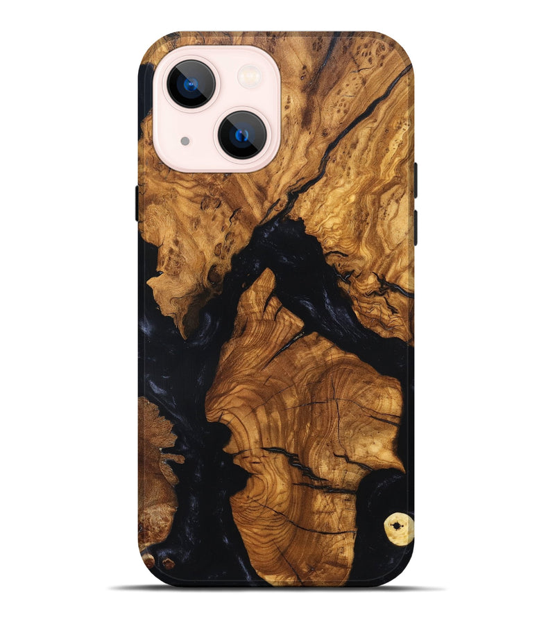 iPhone 14 Plus Wood Live Edge Phone Case - Rod (Ancient Olive, 819257)