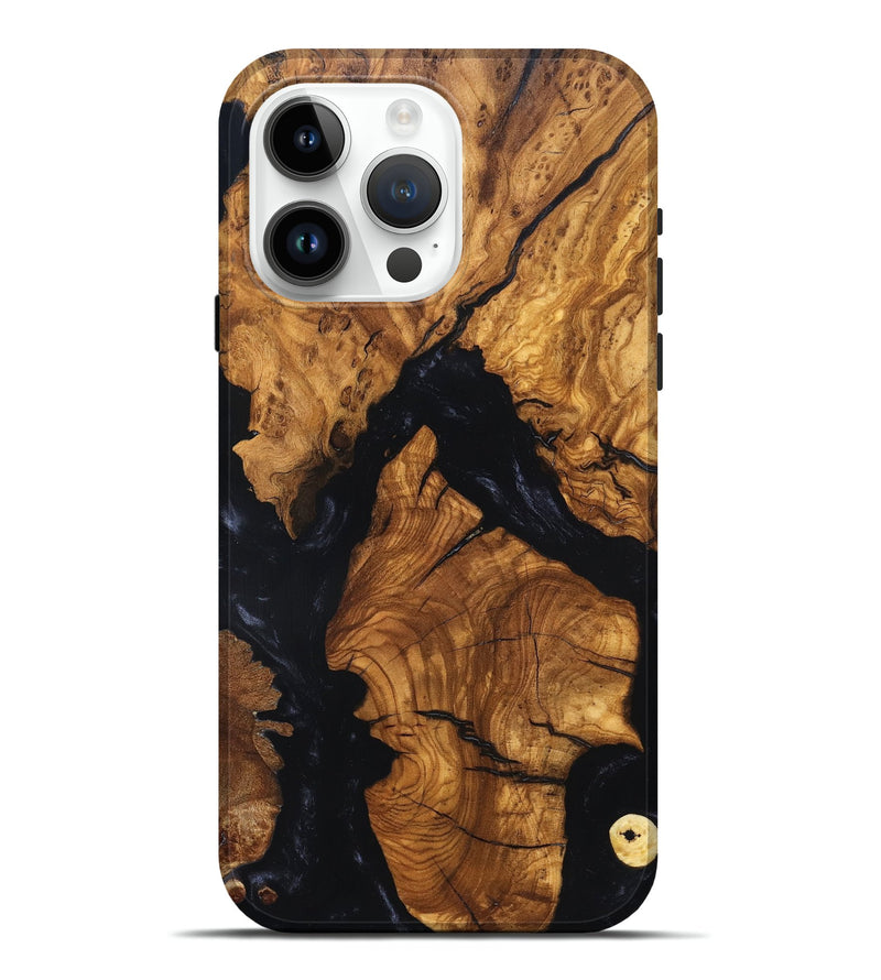 iPhone 15 Pro Max Wood Live Edge Phone Case - Rod (Ancient Olive, 819257)