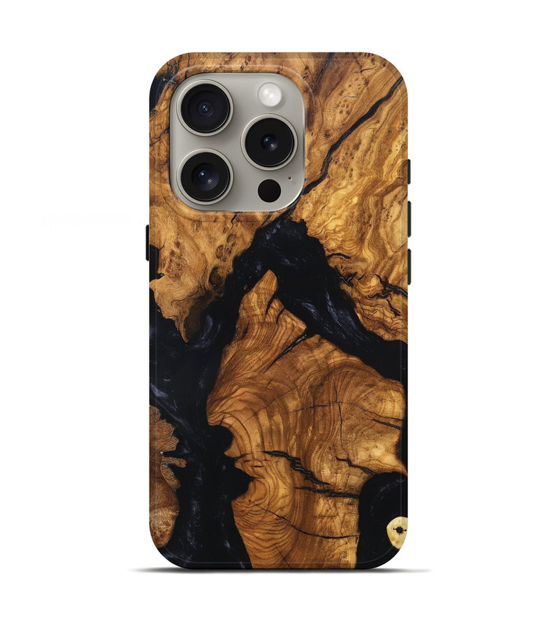 iPhone 16 Pro Wood Live Edge Phone Case - Rod (Ancient Olive, 819257)