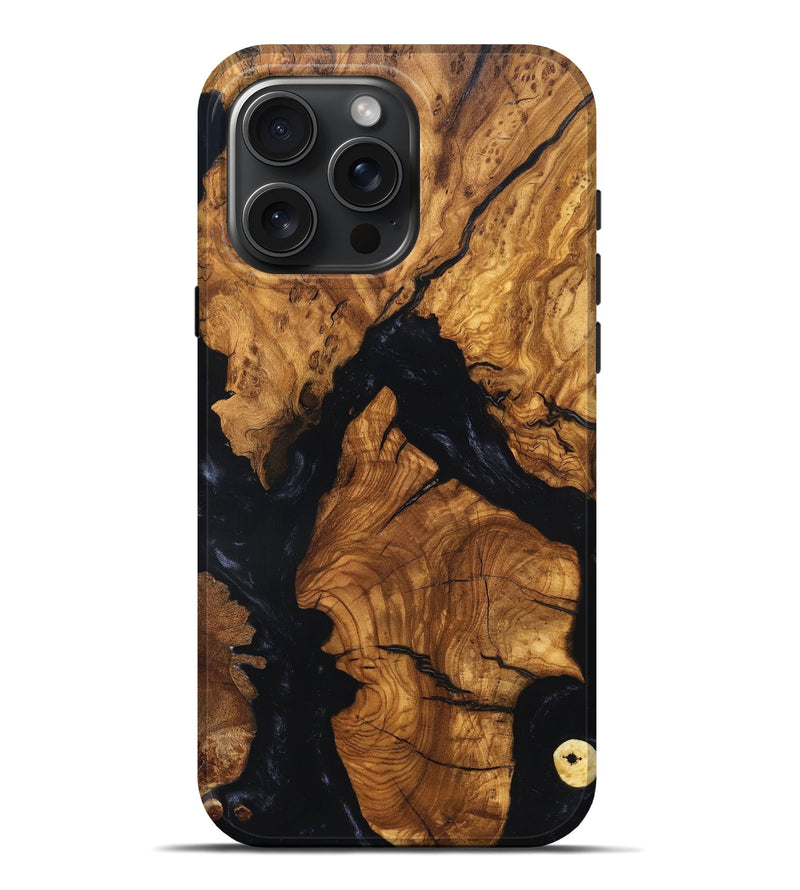 iPhone 16 Pro Max Wood Live Edge Phone Case - Rod (Ancient Olive, 819257)