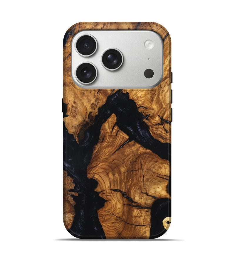 iPhone 17 Pro Wood Live Edge Phone Case - Rod (Ancient Olive, 819257)