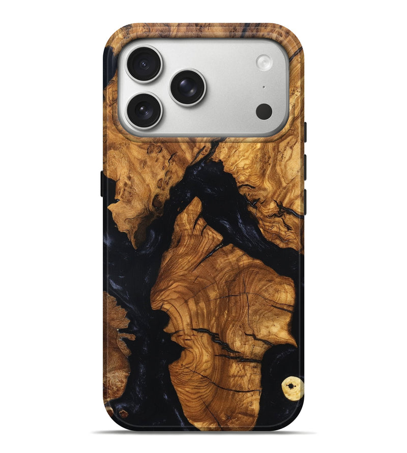 iPhone 17 Pro Max Wood Live Edge Phone Case - Rod (Ancient Olive, 819257)