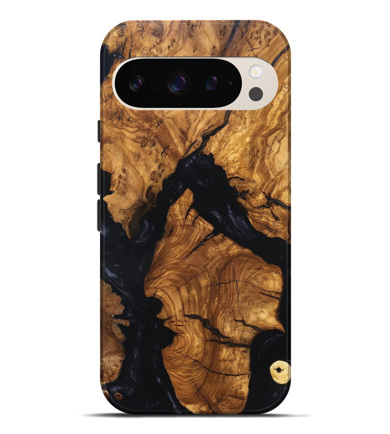 Pixel 9 Pro XL Wood Live Edge Phone Case - Rod (Ancient Olive, 819257)