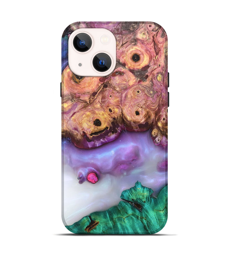 iPhone 14 Wood Live Edge Phone Case - Laura (Clear, 819258)