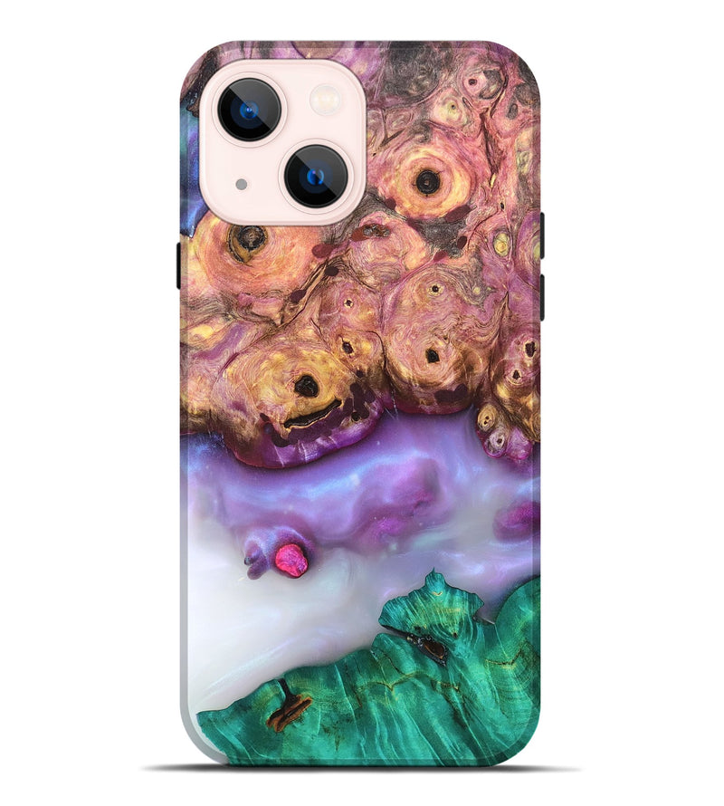 iPhone 14 Plus Wood Live Edge Phone Case - Laura (Clear, 819258)