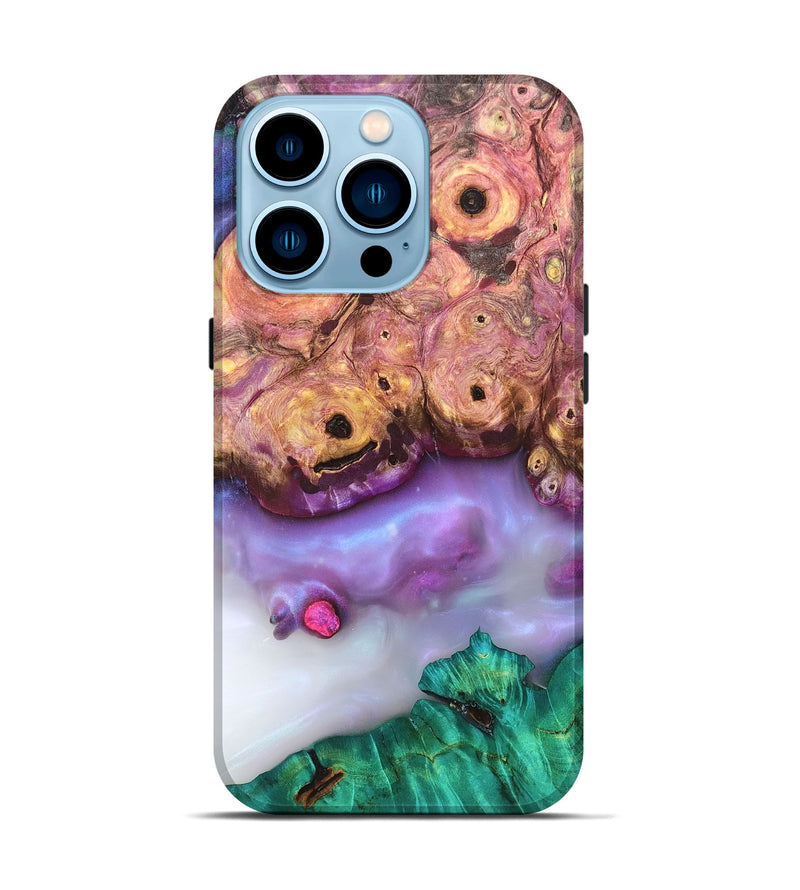iPhone 14 Pro Wood Live Edge Phone Case - Laura (Clear, 819258)
